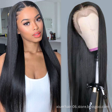 Transparent Lace Wig 16 30 Inch Indian Virgin Human Hair Wigs,Brazilian Straight 13X4 Lace frontal Wig For Black Women